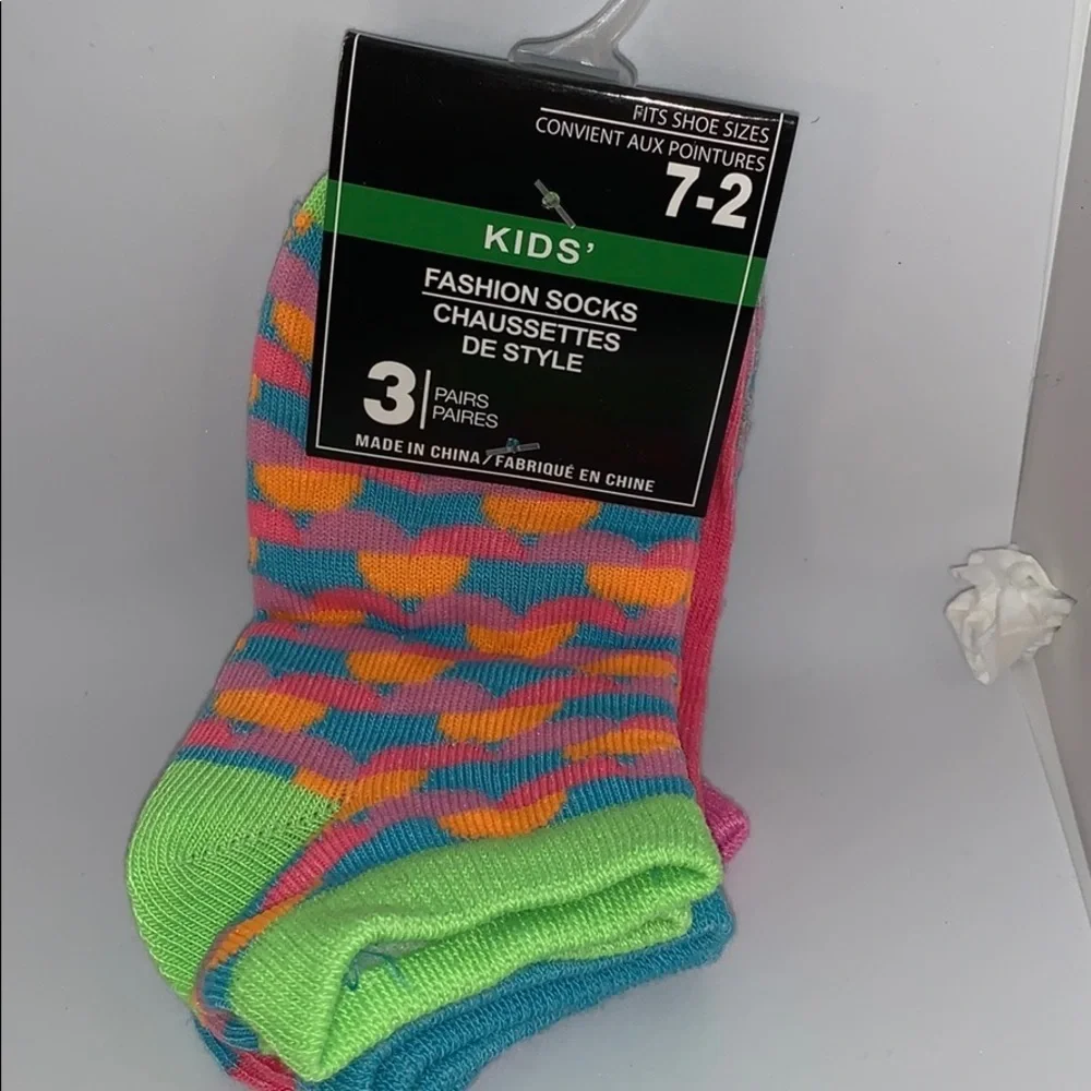 Kids Socks! Multi Colors & Prints/ Low cut/ Sz 7-2